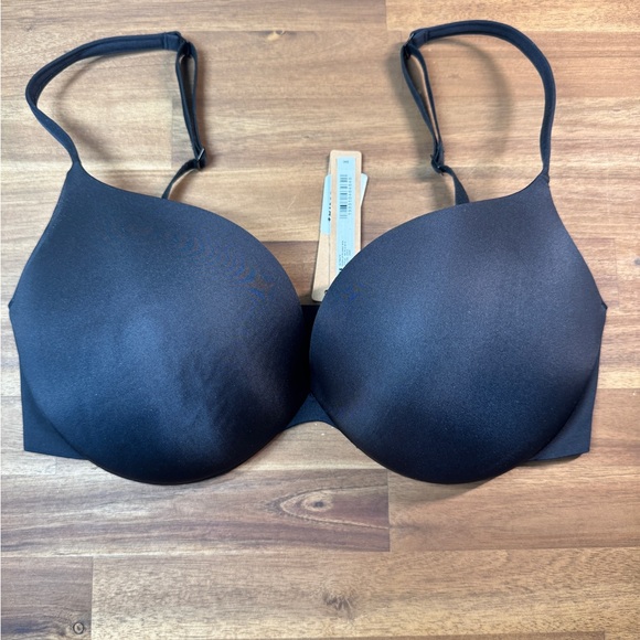 SKIMS Ultimate Push Up Plunge Onyx Black Bra